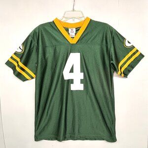 Green Bay Packers Brett Favre #4 NFL Team Apparel Green Jersey Youth XL 18-20